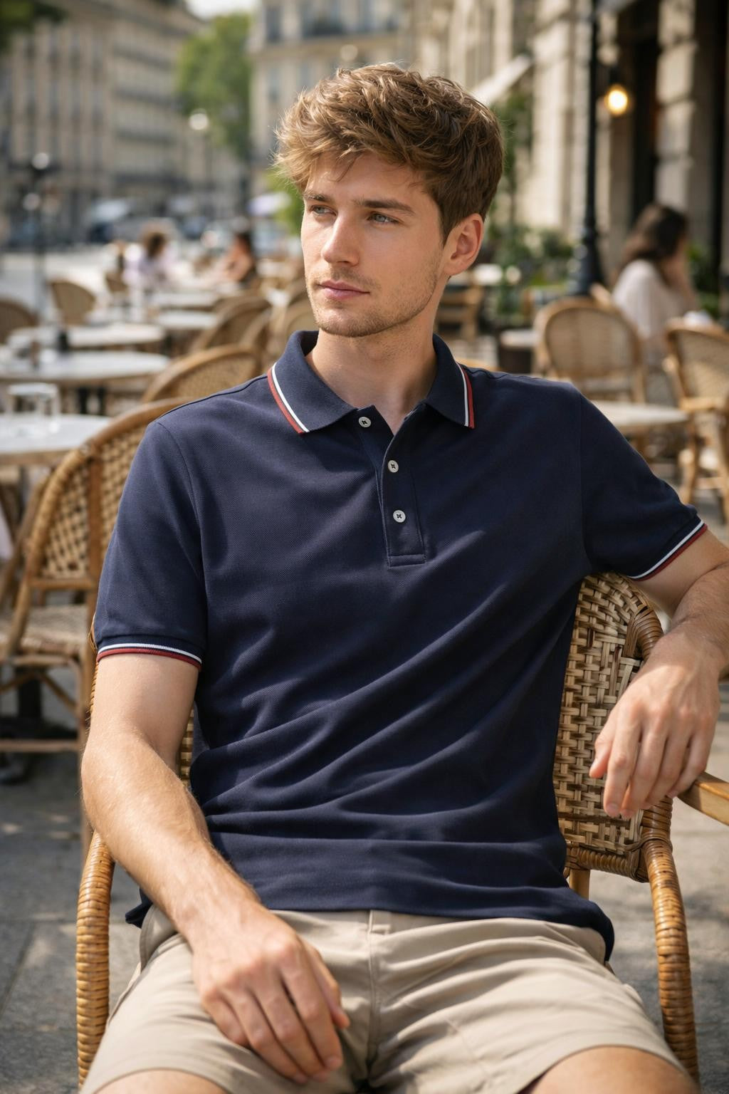 Minimalist Draped Short Sleeve Polo - lifestyle 2