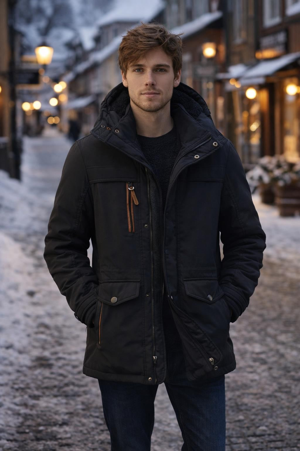 Men's Thick Fleece Winter Jacket - lifestyle 2