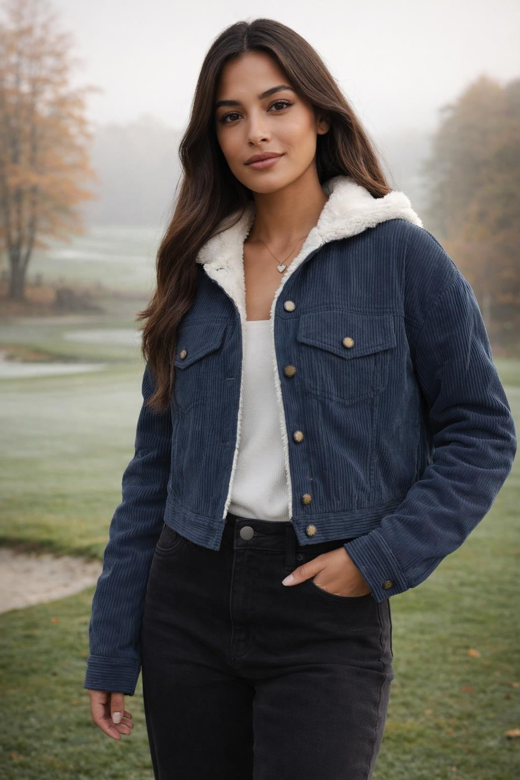 Versatile Fleece Collar Winter Jacket - lifestyle 2