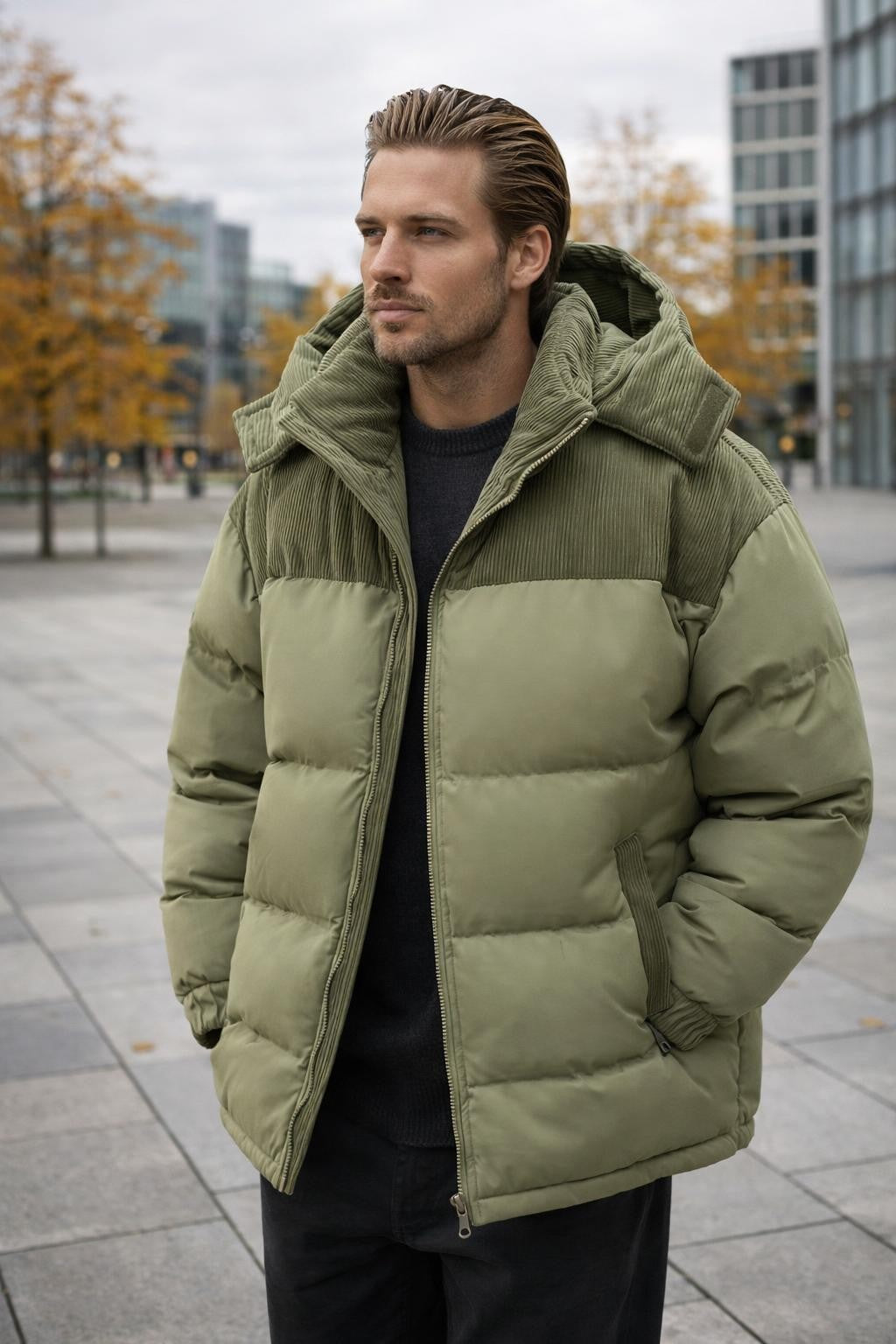Plus Size Thickened Casual Jacket - lifestyle 2