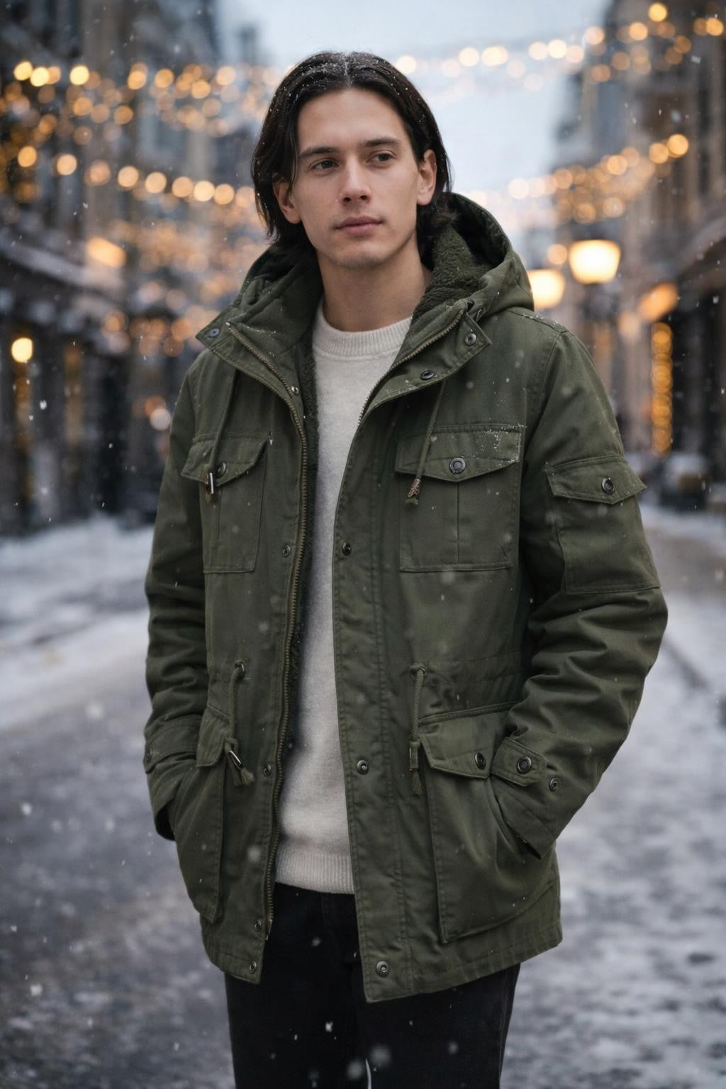 Men's Thick Cargo Bomber Jacket - lifestyle 2