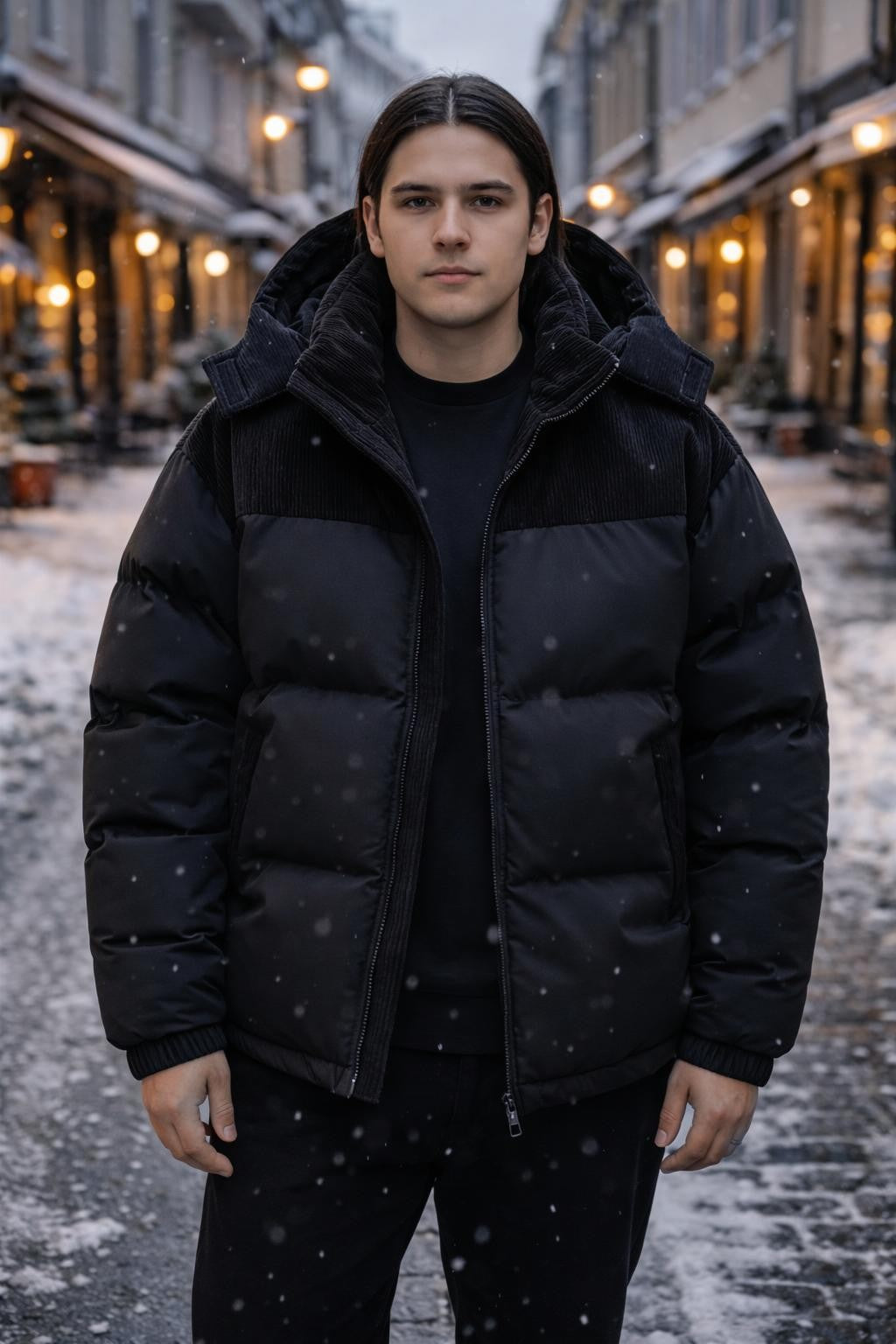 Plus Size Colorblock Winter Jacket - lifestyle 2
