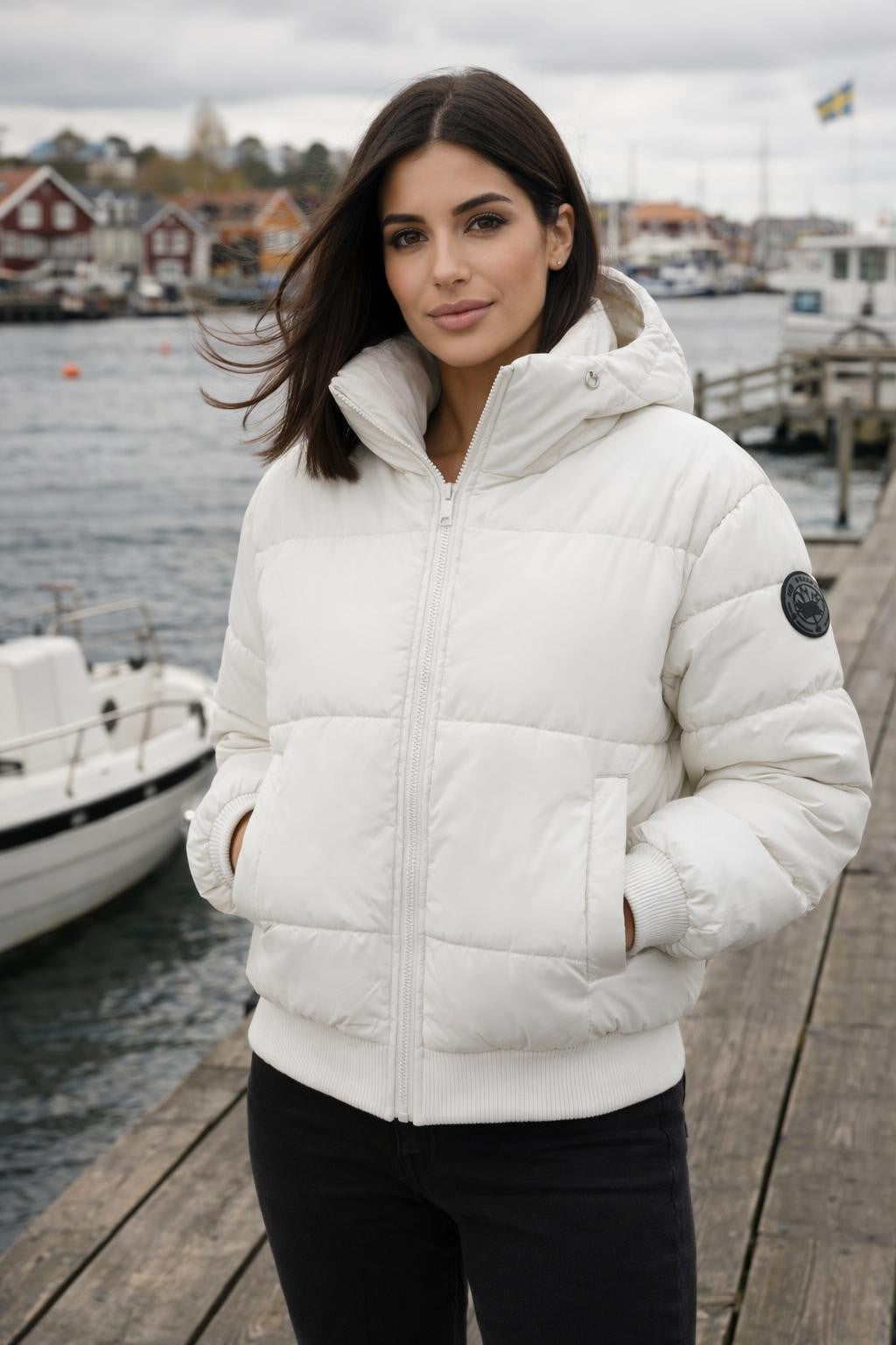 Women's Stand Collar Casual Jacket - lifestyle 2