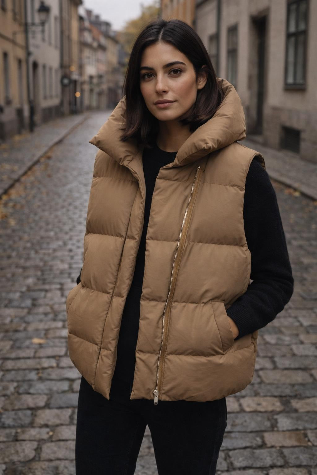 Sleeveless Zip-Up Casual Vest - lifestyle 2
