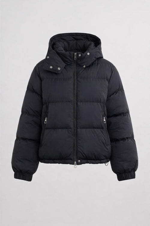 Casual Black Hooded Jacket - product