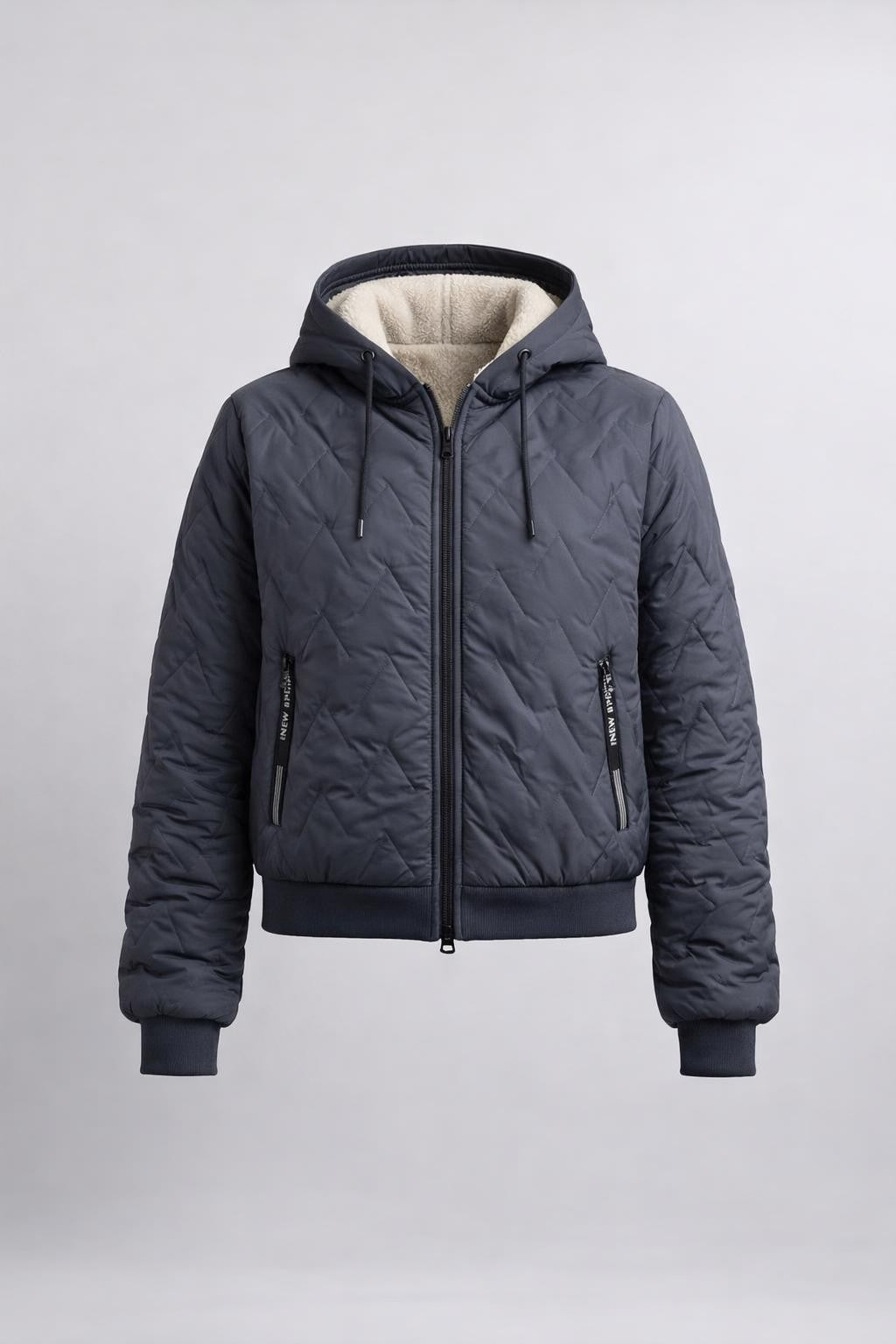 Quilted Winter Jacket with Lamb Fleece - product