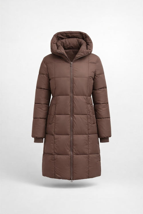 Mid-Length Quilted Coffee Jacket - product