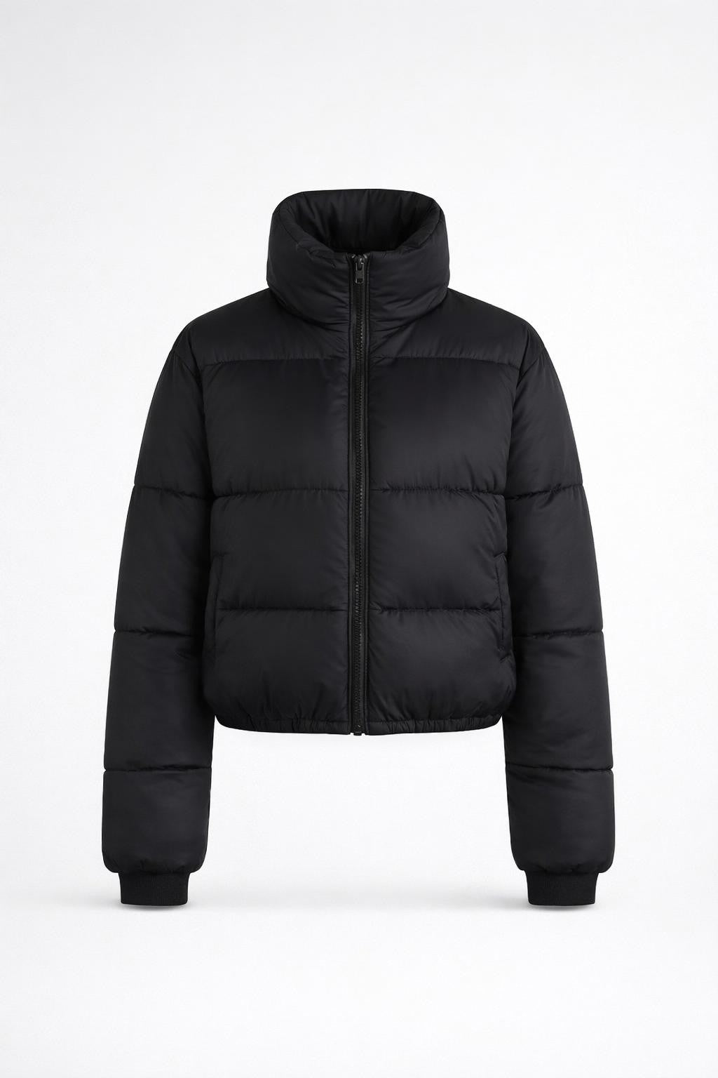 Puffer Jacket with Stand Collar - product