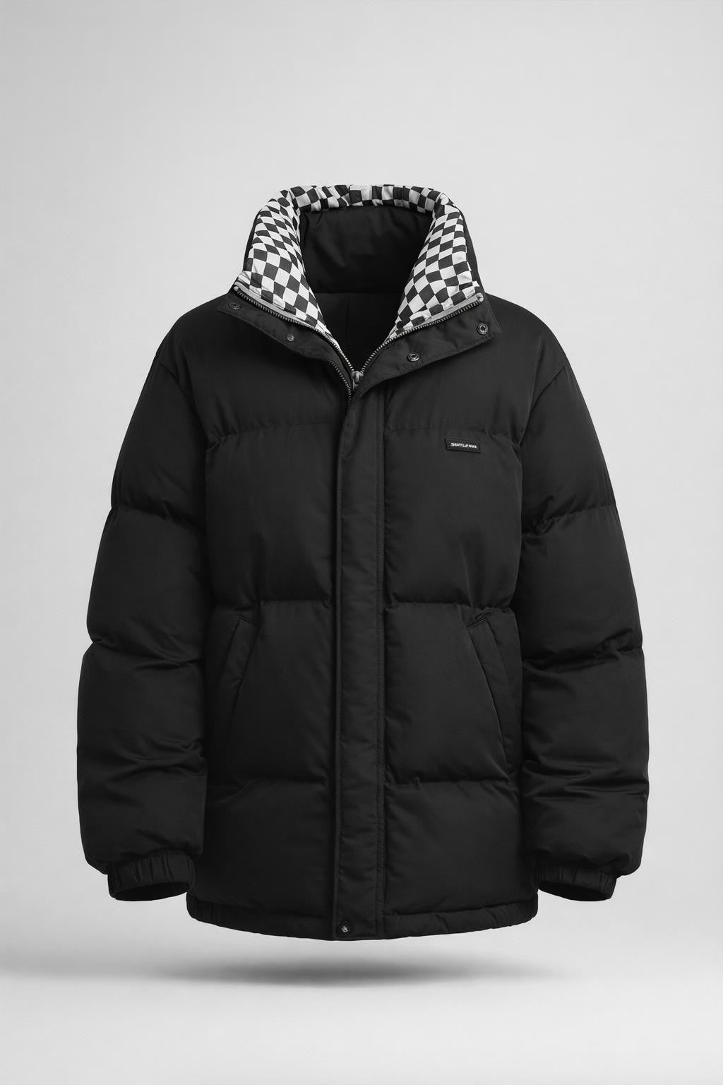 Black Thickened Casual Zip Jacket - product