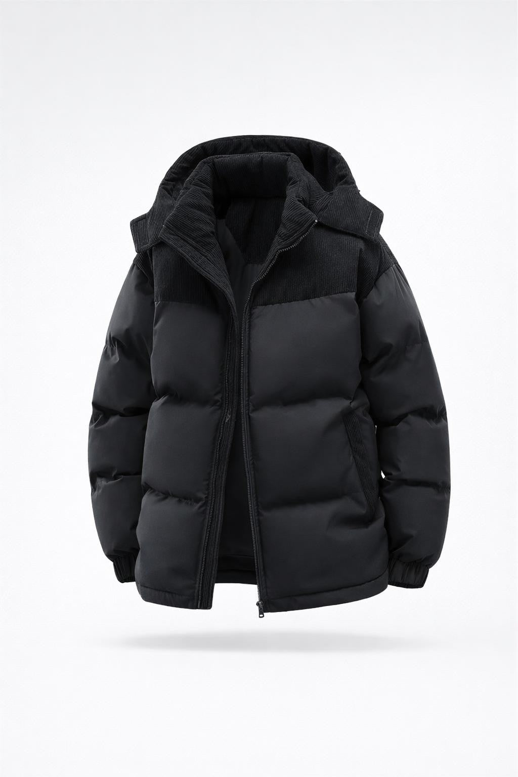Thick Contrast Zip-Up Jacket - product