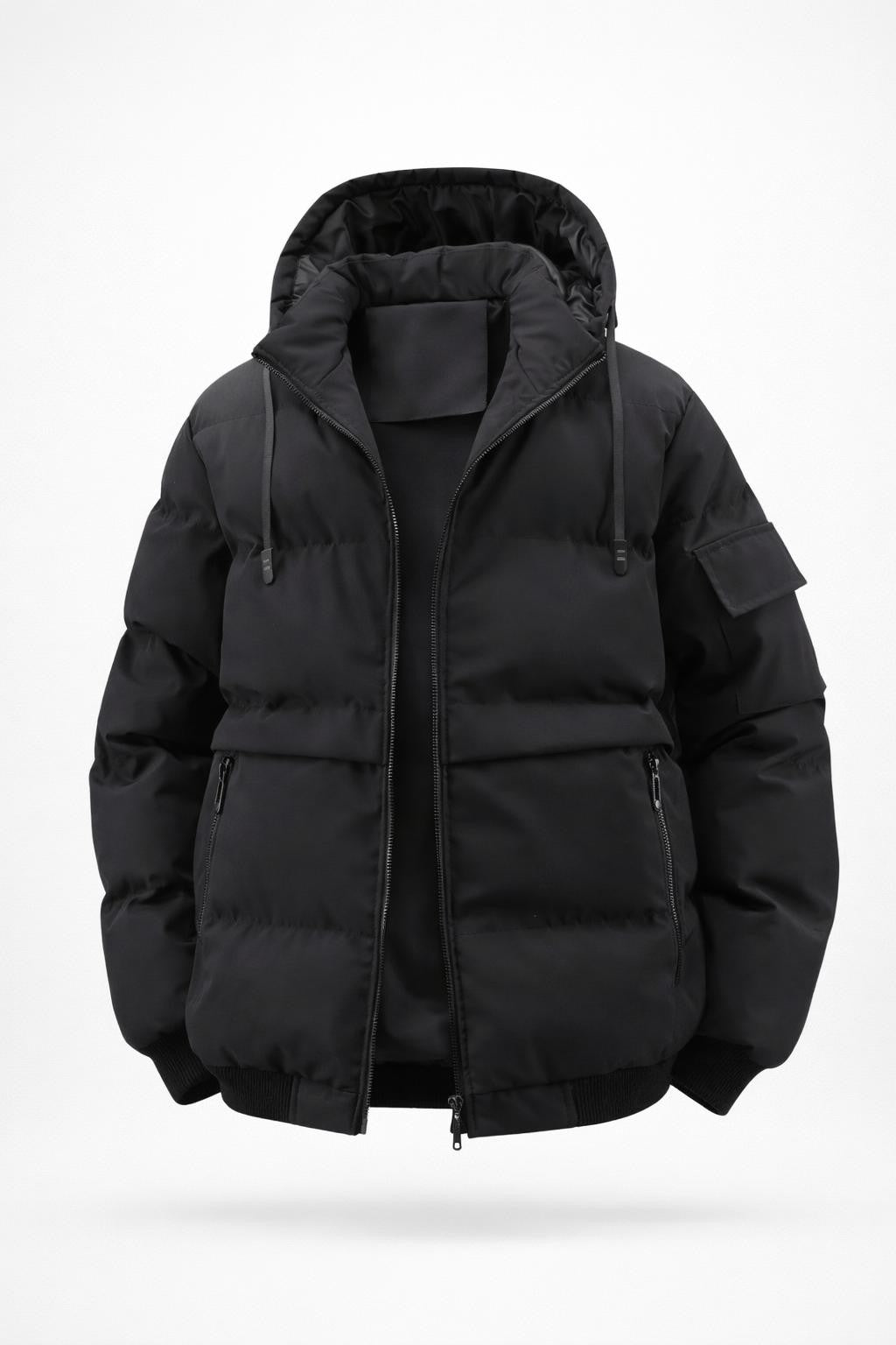 Sleeveless Casual Jacket with Detachable Hood - product