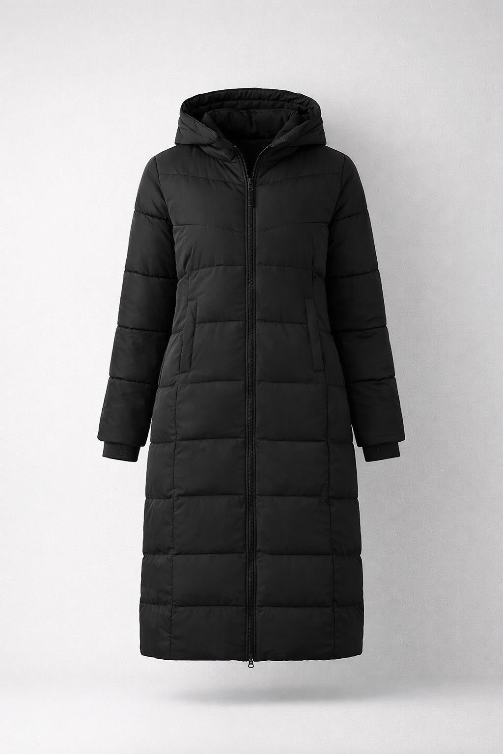 Mid-Length Puffer Jacket with Drawstring - product