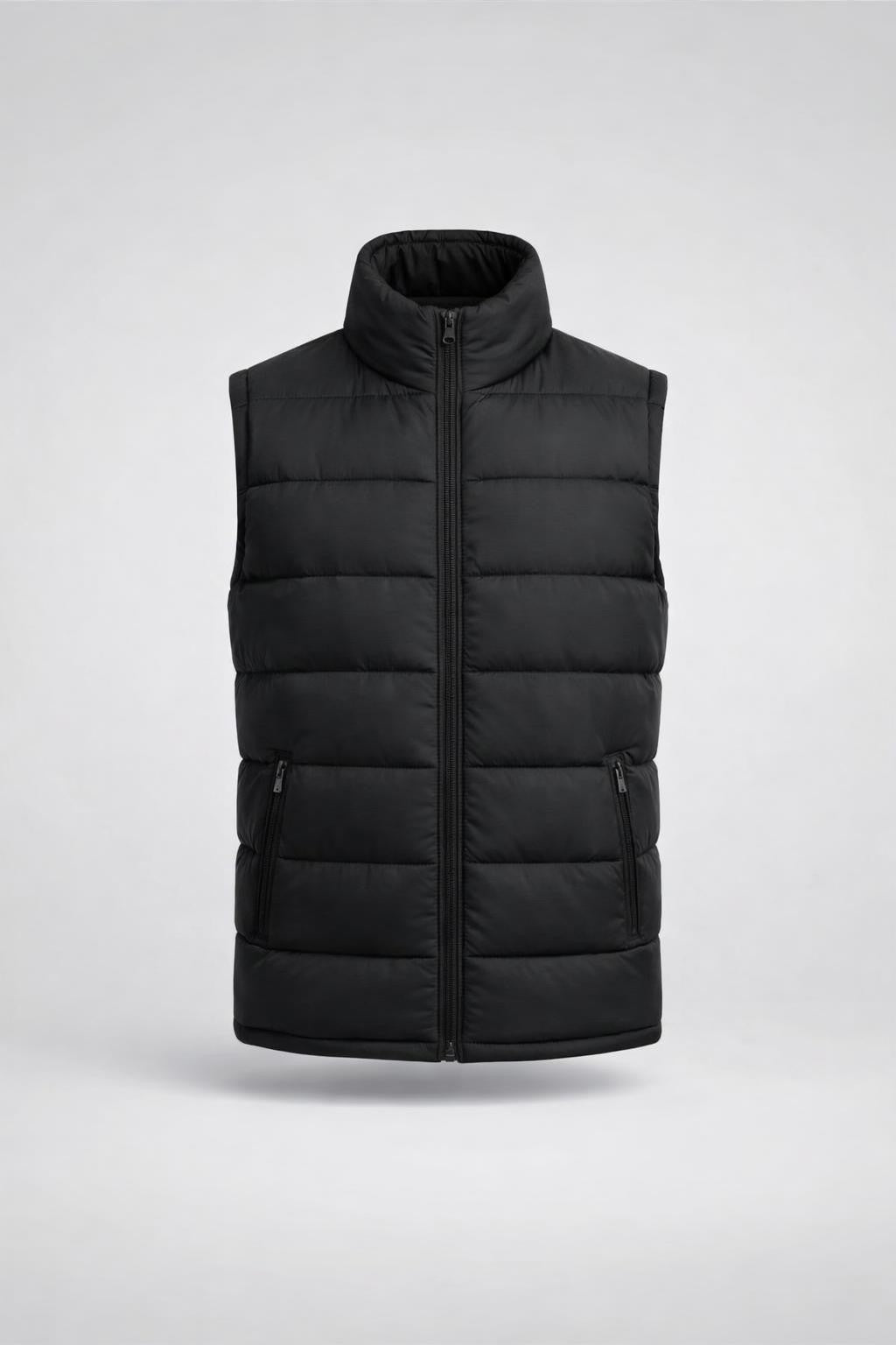 Joseph | Men's Stand Collar Puffer Vest, Thick Fill