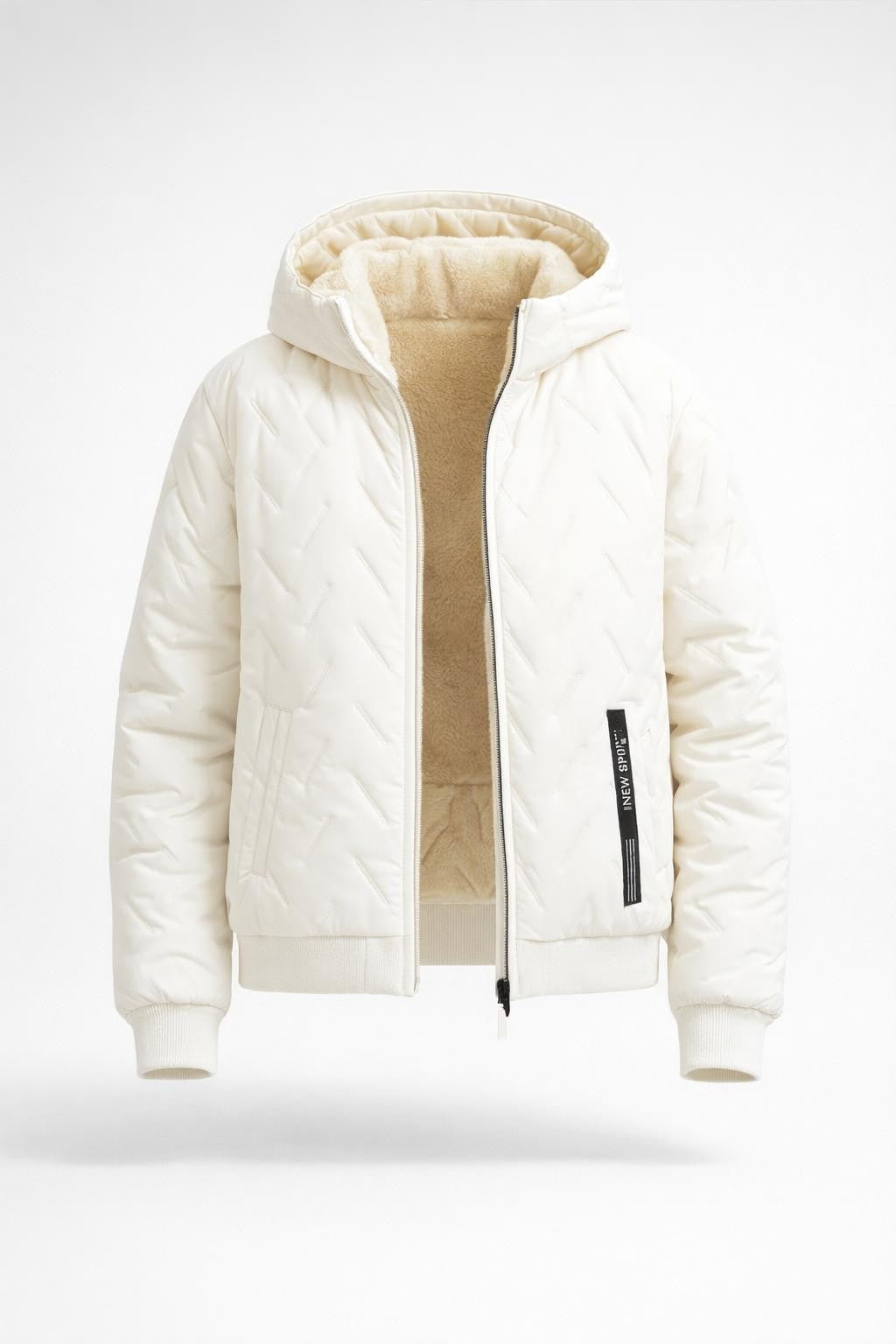 Lightweight Fleece-Lined Jacket with Stand Collar - product