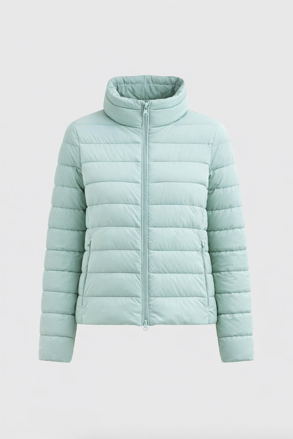 Padded White Down Winter Jacket - product