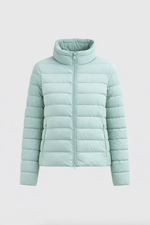 Padded White Down Winter Jacket - product