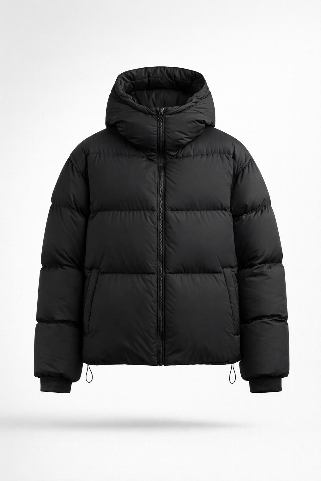 Puffer Jacket with Hooded Design - product